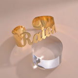 Name Bangles Personalized Letters Stainless Steel Adjustable Creative Bangles
