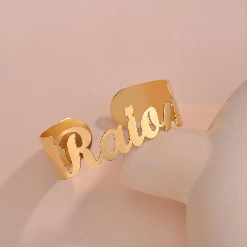 Name Bangles Personalized Letters Stainless Steel Adjustable Creative Bangles