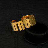 Stainless Steel Wide Cuff Bracelet Nameplate Bangles