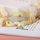 Personalized Two Tone Plated Name Bracelets for Women