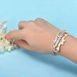 Personalized Two Tone Plated Name Bracelets for Women