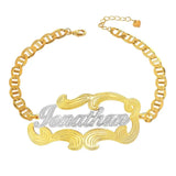 Personalized Two Tone Plated Name Bracelets for Women