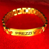 Mens Stainless Steel ID Tag Bracelet Engraved Nameplate Gift
