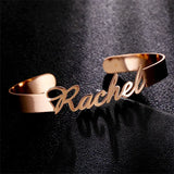 Personalized Name Bracelet Bangle Set Silver Stainless Steel Jewelry