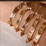 Baby Name Bracelet Personalized Stainless Steel Bangle Chain Jewelry
