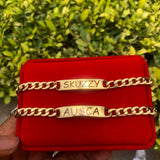 Baby Name Bracelet Personalized Stainless Steel Bangle Chain Jewelry