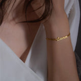 Custom Name Bracelet Cuban Chain Stainless Steel Personalized