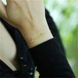 Women's Stainless Steel Name Bracelet - Personalized Cable Chain