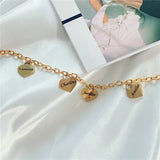Love Heart Engraved Nameplate Pendant Personalized Stainless Steel Bracelet