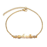 Personalized Love Heart Nameplate Pendant Bracelet Gift