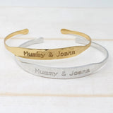 Personalised Name Bracelet Cuff Bangle Engraved Wedding Jewelry for Sisters