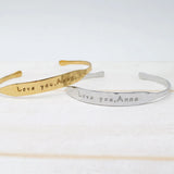 Personalised Name Bracelet Cuff Bangle Engraved Wedding Jewelry for Sisters