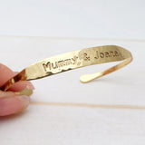 Personalised Name Bracelet Cuff Bangle Engraved Wedding Jewelry for Sisters