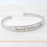 Personalised Name Bracelet Cuff Bangle Engraved Wedding Jewelry for Sisters
