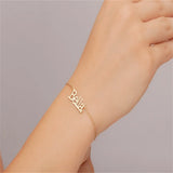 Name Bracelet Personalized Couple Stainless Steel Women Men Jewelry