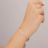 Name Bracelet Personalized Couple Stainless Steel Women Men Jewelry