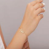 Name Bracelet Personalized Couple Stainless Steel Women Men Jewelry