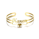 Personalized Charm Silver Name Bracelet for Women