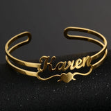 Personalized Charm Silver Name Bracelet for Women