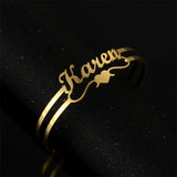 Personalized Charm Silver Name Bracelet for Women