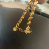 Personalized Name Bracelet Crown Chain Bangle Women Family Christmas