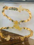 Personalized Name Bracelet Crown Chain Bangle Women Family Christmas