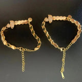 Personalized Name Bracelet Crown Chain Bangle Women Family Christmas