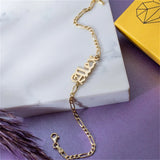 Personalized Name Chain Bracelet Stainless Steel Women's Jewelry