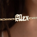Personalized Name Chain Bracelet Stainless Steel Women's Jewelry