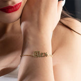 Personalized Name Chain Bracelet Stainless Steel Women's Jewelry