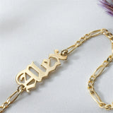 Personalized Name Chain Bracelet Stainless Steel Women's Jewelry