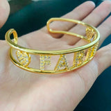 Personalized Nameplate Bracelet Cuff for Women