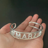 Personalized Nameplate Bracelet Cuff for Women
