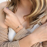 Personalized Square Nameplate Stainless Steel Bracelet for Women