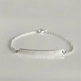 Personalized Square Nameplate Stainless Steel Bracelet for Women