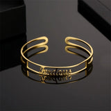 Personalized Stainless Steel Name Bracelet Cuff Bangle