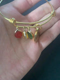 Name Bracelet With Birthstone Adjustable Engraved Names Bangle Symbols