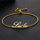 Personalized Arabic Letter Name Bracelet Women Stainless Steel