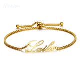 Personalized Arabic Letter Name Bracelet Women Stainless Steel