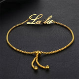 Personalized Arabic Letter Name Bracelet Women Stainless Steel