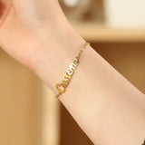 Arabic Letter Name Bracelet Women Kids Silver Stainless Steel Adjustable