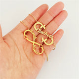 Name Bracelet Women Kids Stainless Steel Arabic Letter Bracelets