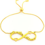 Name Bracelet Women Kids Stainless Steel Arabic Letter Bracelets