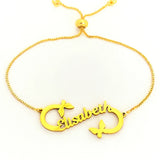 Name Bracelet Women Kids Stainless Steel Arabic Letter Bracelets