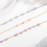 Name Zircon Stainless Steel Bracelet Couple Personalized Jewelry