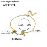 Personalized Copper Name Bracelets with Freshwater Pearl String Jewelry