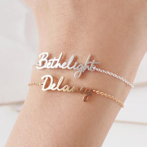 Personalized Name Bracelet Stainless Steel Chain Birthday Gift