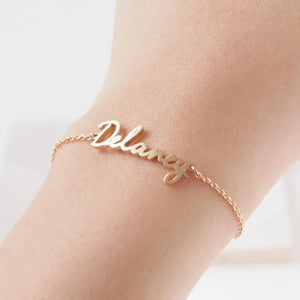 Personalized Name Bracelet Stainless Steel Chain Birthday Gift