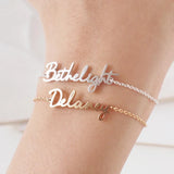 Personalized Name Bracelet Stainless Steel Chain Birthday Gift