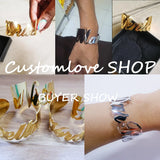 Personalized Name Bracelets for Women Stainless Steel Silver